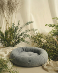 Load image into Gallery viewer, Pet Beds Premium Chester & Lee | Furry Gray Donut Dog Bed
