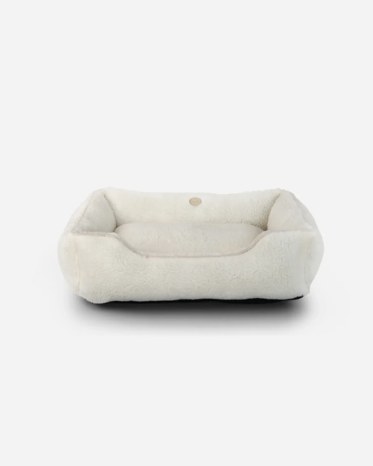 Bolster Beds Premium Chester & Lee | Furry Sleeper Dog Bed Beige