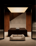 Load image into Gallery viewer, Bolster Beds Premium Chester & Lee | Classic Velvet Sleeper Dog Bed Beige
