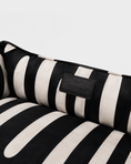 Load image into Gallery viewer, Chester & Lee | Velvet Sleeper Dog Bed Black Abstract
