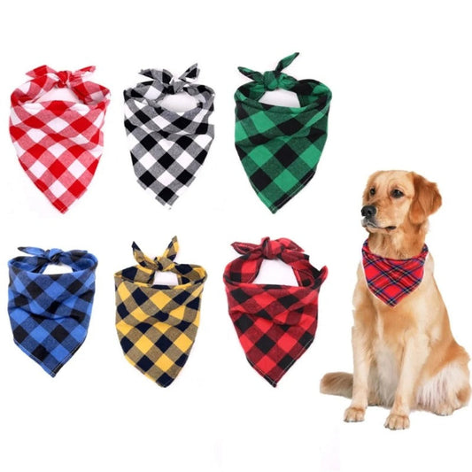 Cotton Plaid Dog Bandanas - Southlake Paws