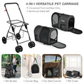 Load image into Gallery viewer, 4-in-1 Double Pet Stroller with Detachable Carrier and Travel Carriage
