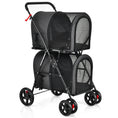 Load image into Gallery viewer, 4-in-1 Double Pet Stroller with Detachable Carrier and Travel Carriage
