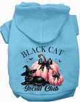 Load image into Gallery viewer, Pink and Black Cat Social Club Halloween Pet Hoodie
