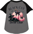 Load image into Gallery viewer, Pink and Black Cat Social Club Pet Raglan Shirt
