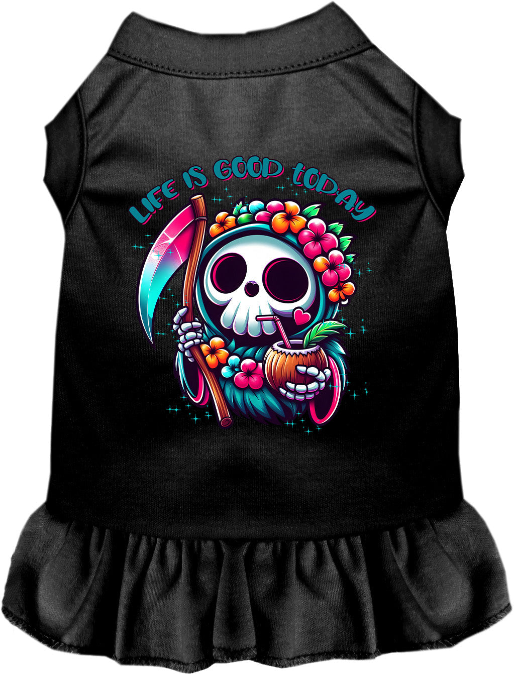 Tropical Grim Reaper Pet Dress