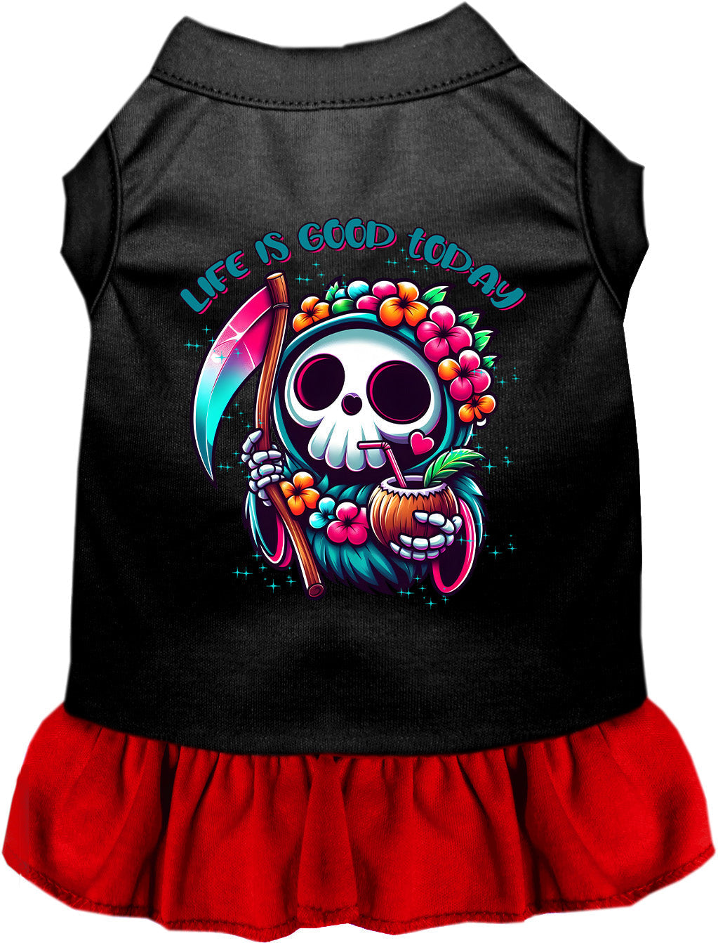 Tropical Grim Reaper Pet Dress