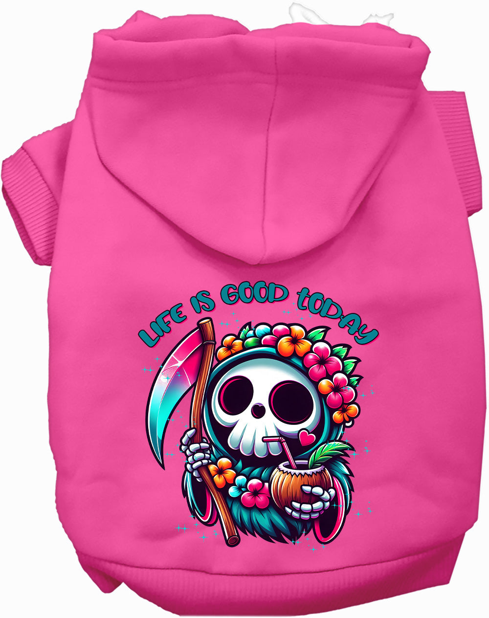 Tropical Grim Reaper Pet Hoodie