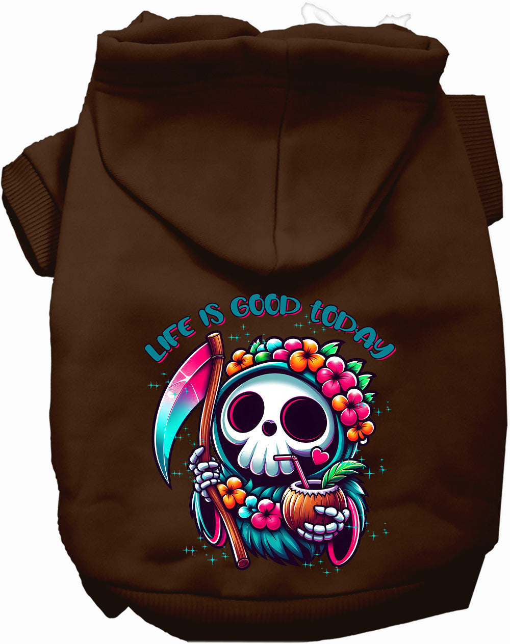 Tropical Grim Reaper Pet Hoodie