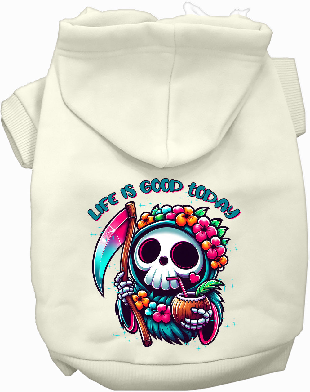 Tropical Grim Reaper Pet Hoodie