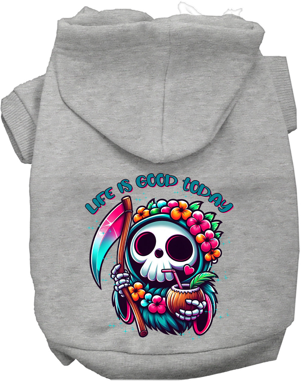 Tropical Grim Reaper Pet Hoodie