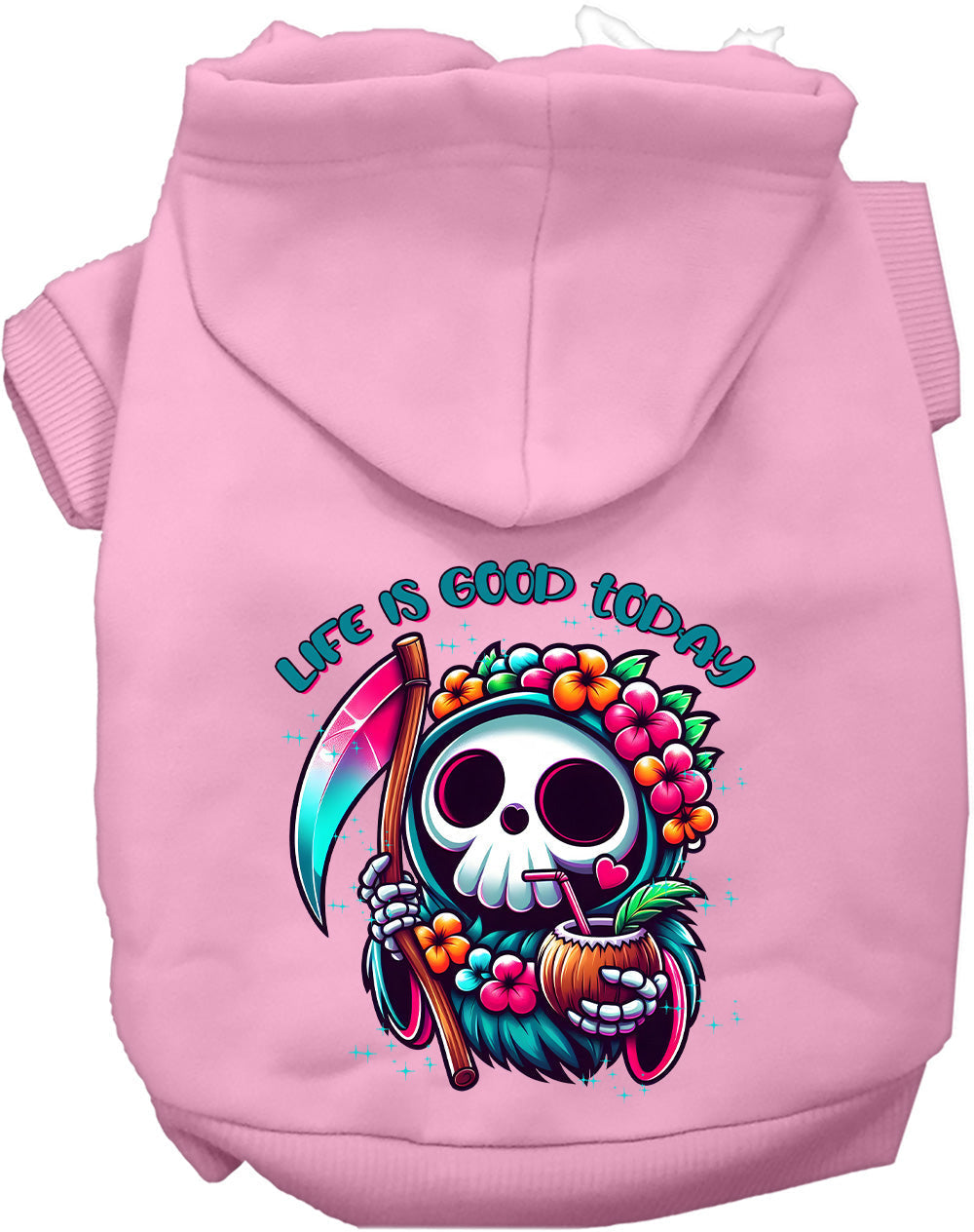 Tropical Grim Reaper Pet Hoodie