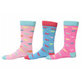 Load image into Gallery viewer, TuffRider Neon Pony Kids Socks - 3 Pack
