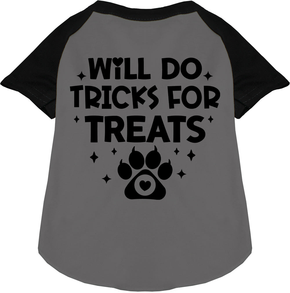 Will Do Tricks for Treats Pet Raglan Shirt