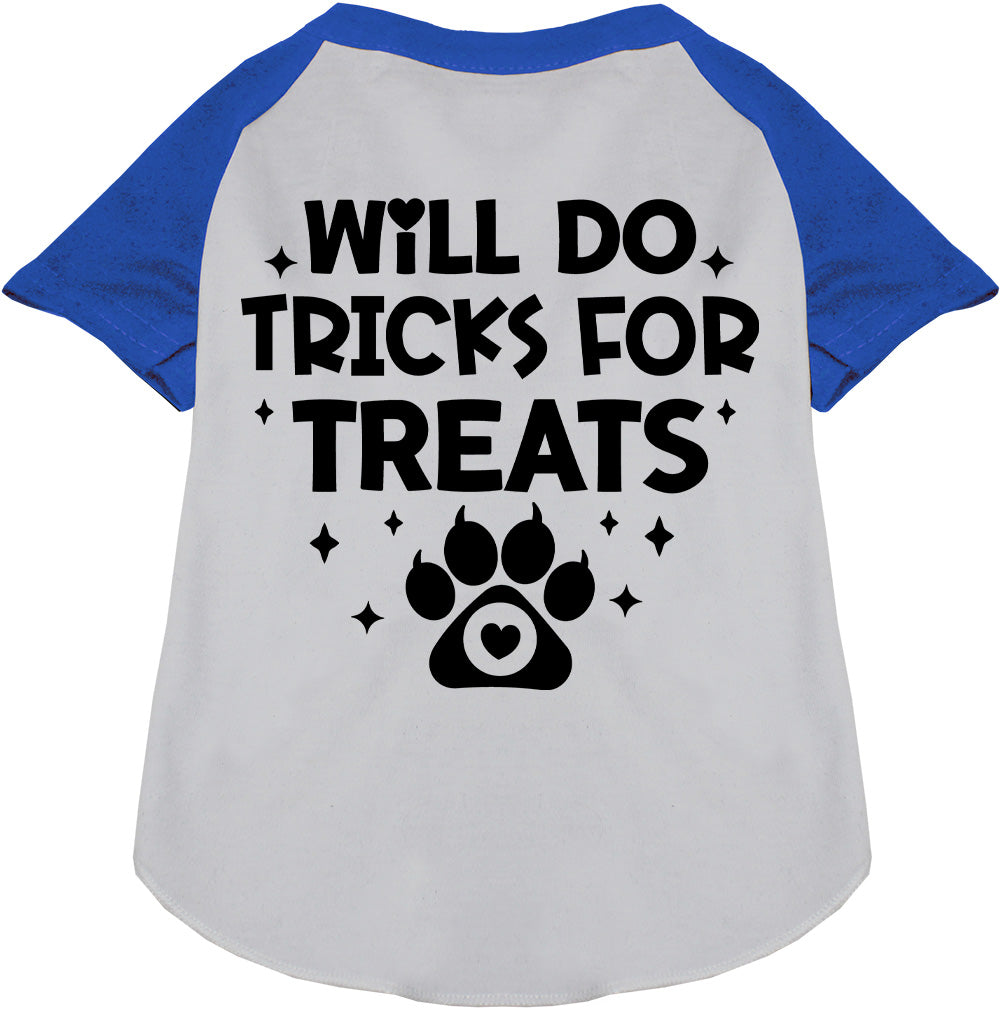 Will Do Tricks for Treats Pet Raglan Shirt