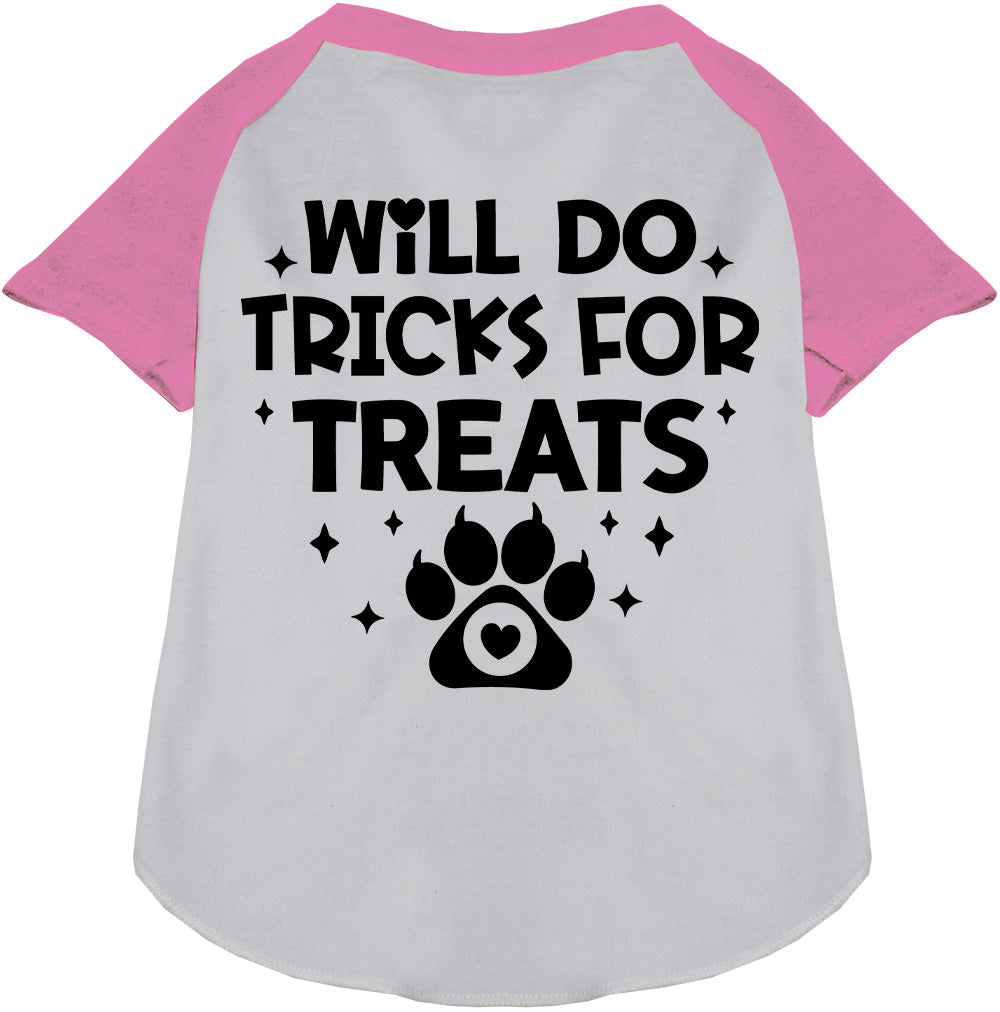 Will Do Tricks for Treats Pet Raglan Shirt