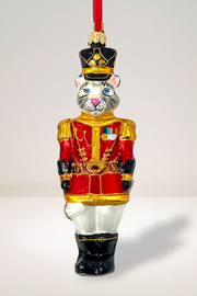 KRG White Tiger Body Polish Glass Ornament 