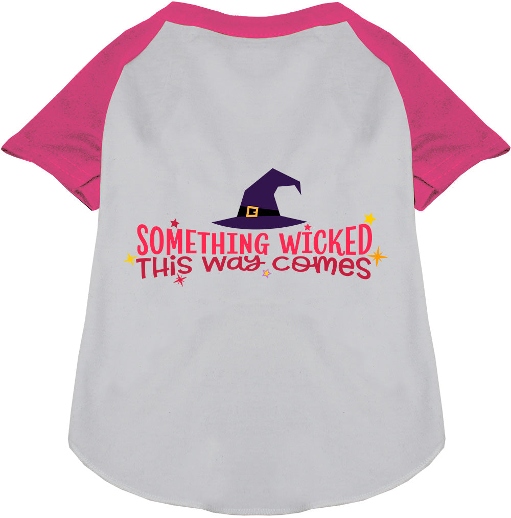 Something Wicked This Way Comes Pet Raglan Shirt