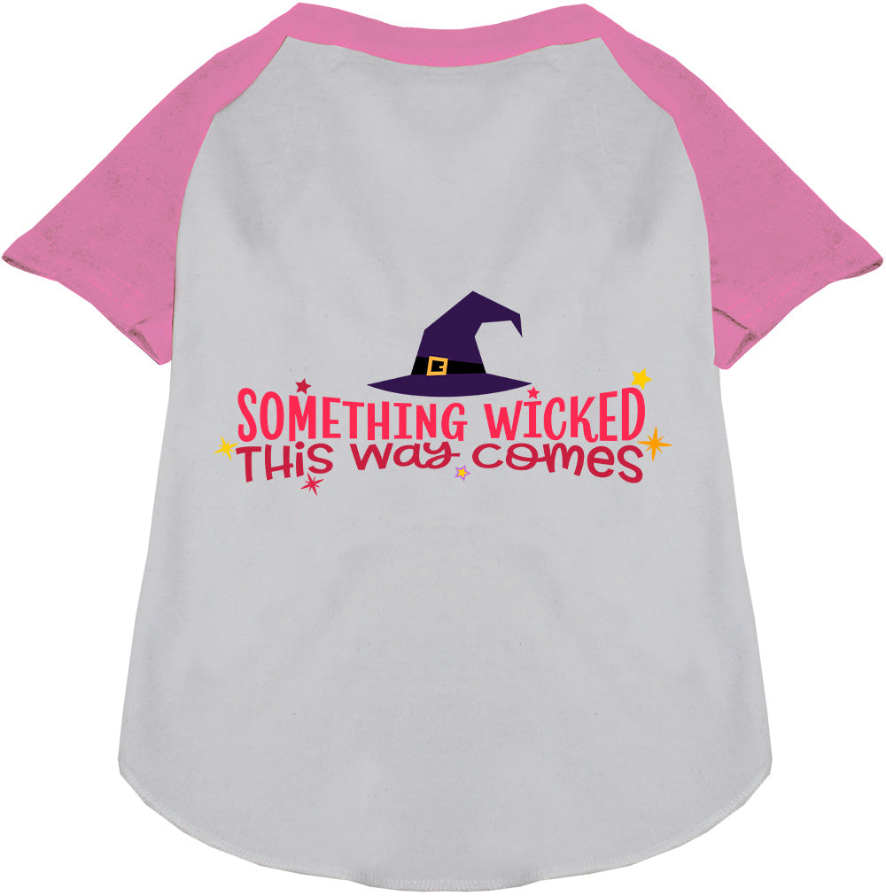 Something Wicked This Way Comes Pet Raglan Shirt