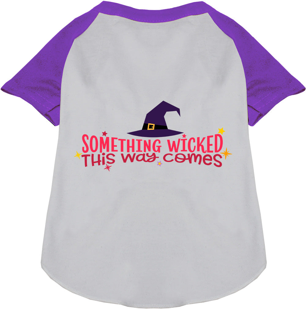 Something Wicked This Way Comes Pet Raglan Shirt