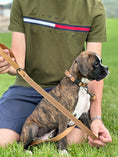 Load image into Gallery viewer, Celtic Sport Khaki Leather Dog Leash - image 2
