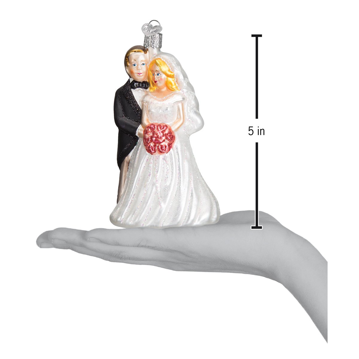 Bridal Couple Ornament - Southlake Paws