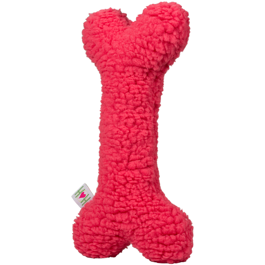 Plush Dog Toy Premium HuggleCause™, Living Beyond Breast Cancer, HuggleFleece® Pink Bones
