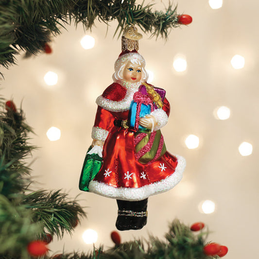 Mrs. Claus Goes Shopping Ornament - Southlake Paws