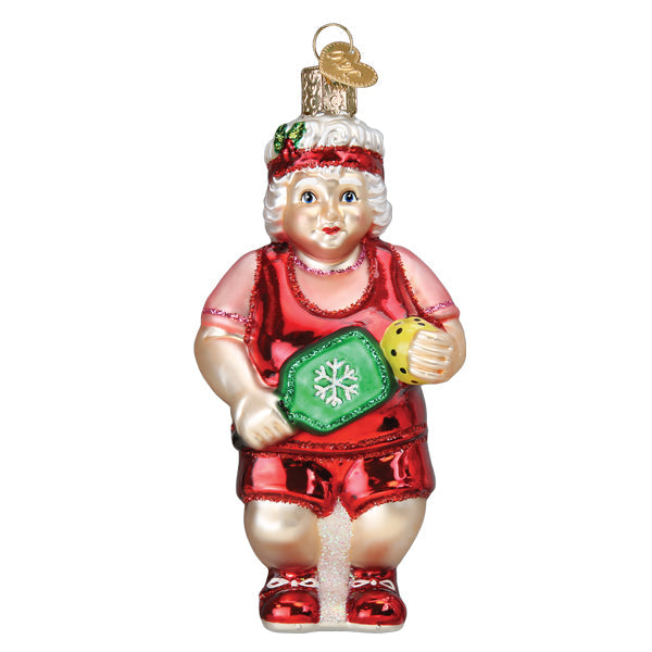Pickleball Mrs. Claus Ornament - Southlake Paws
