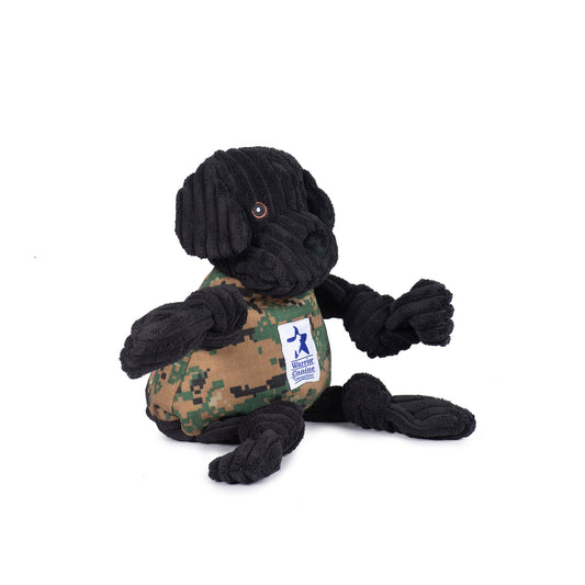HuggleCause™, Warrior Canine Connection, Black Lab Luke Knottie® Plush Dog Toy, Large - image 2