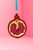 Load image into Gallery viewer, Pomegranate Glass Fruit Ornament - Southlake Paws
