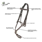 Replacement Crownpiece of ExionPro Designer Fancy Stitched Figure 8 English Bridle