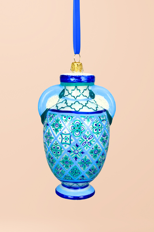 Napoli Vase Polish Glass Ornament - Southlake Paws