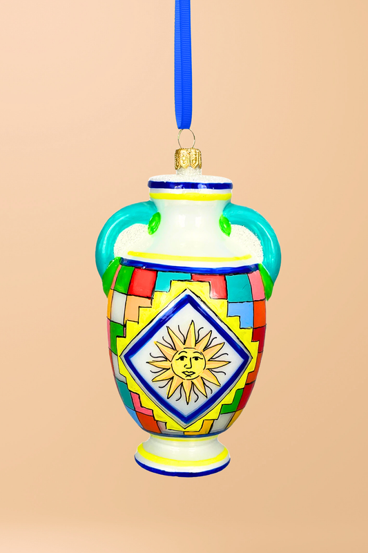 Vietri Sul Mare Vase Polish Glass Ornament - Southlake Paws