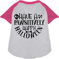 Load image into Gallery viewer, Pawsitively Happy Halloween Pet Raglan Shirt
