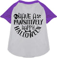 Load image into Gallery viewer, Pawsitively Happy Halloween Pet Raglan Shirt
