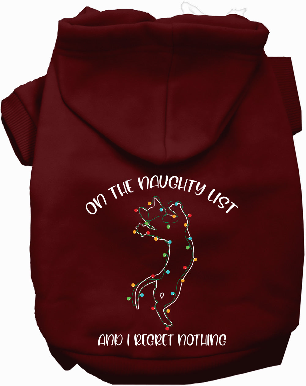 Kitty on the Naughty List Pet Hoodie