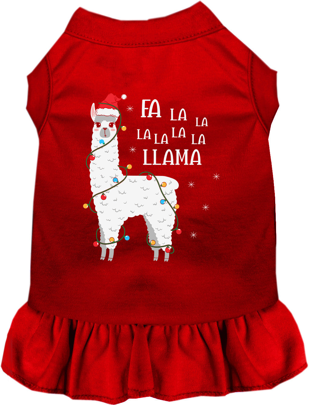 Falalala Llama Christmas Pet Dress