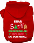 Load image into Gallery viewer, Santa, How Much Do You Know? Christmas Pet Hoodie
