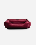 Load image into Gallery viewer, Bolster Beds Premium Chester & Lee | Vibrant Velvet Sleeper Dog Bed Wine

