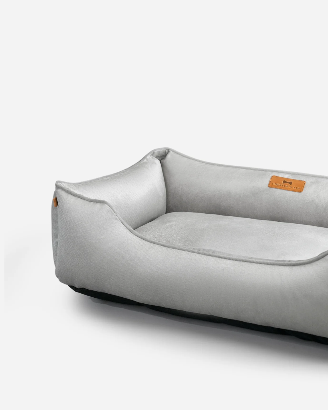 Chester & Lee | Classic Velvet Sleeper Dog Bed Gray - image 3