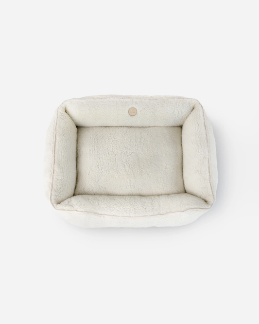 Chester & Lee | Furry Sleeper Dog Bed Beige