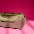 Load image into Gallery viewer, Bolster Beds Premium Chester & Lee | Fancy Corduroy Sleeper Dog Bed Brown
