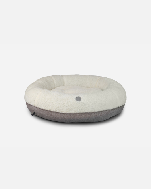 Pet Beds Premium Chester & Lee | Furry Beige Donut Dog Bed