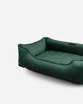 Load image into Gallery viewer, Bolster Beds Premium Chester & Lee | Classic Velvet Sleeper Dog Bed Green
