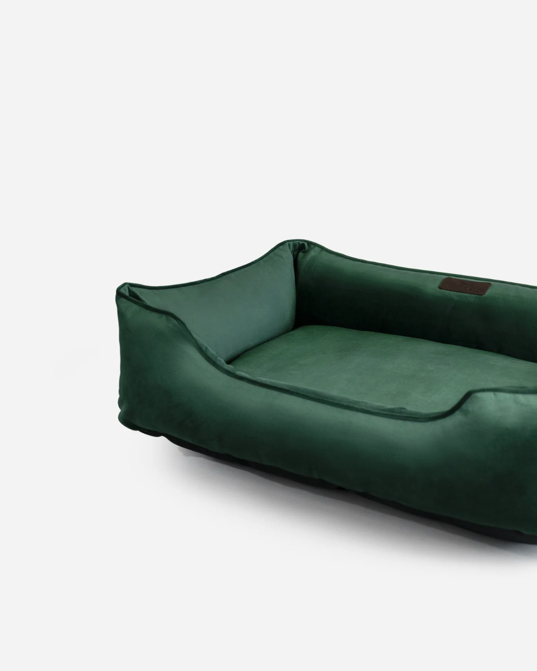 Bolster Beds Premium Chester & Lee | Classic Velvet Sleeper Dog Bed Green
