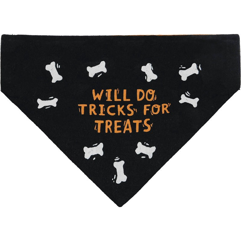 Halloween Reversible Collar Bandana "Tricks for Treats" / "Happy Howl-oween" - Southlake Paws