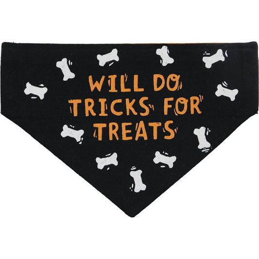 Halloween Reversible Collar Bandana "Tricks for Treats" / "Happy Howl-oween" - Southlake Paws