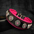 Load image into Gallery viewer, "Bijou" collar black & pink
