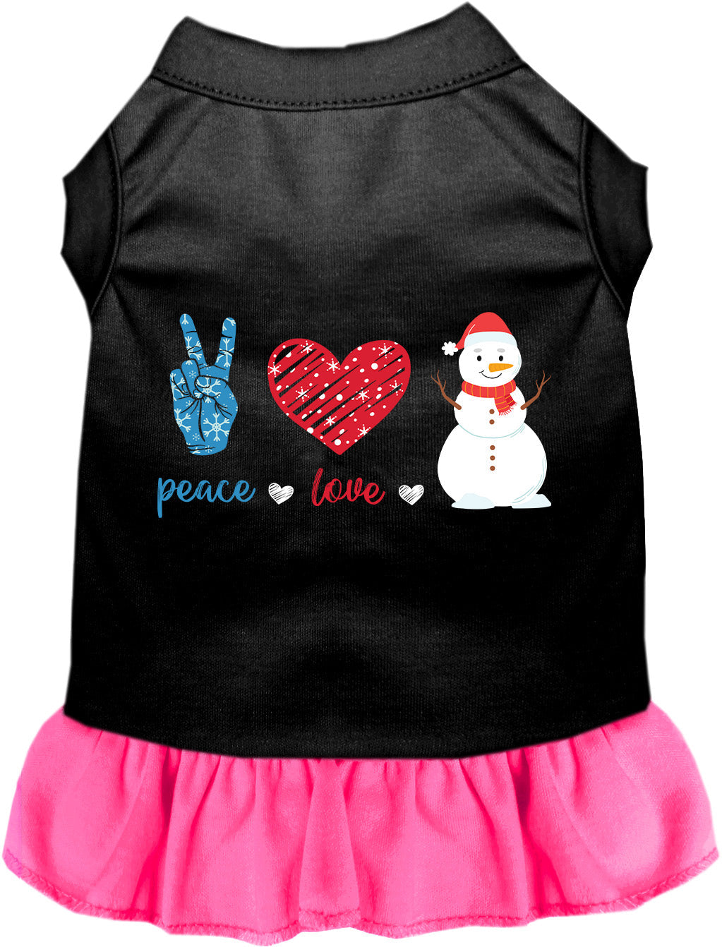 Peace, Love, and Snow Pet Dress